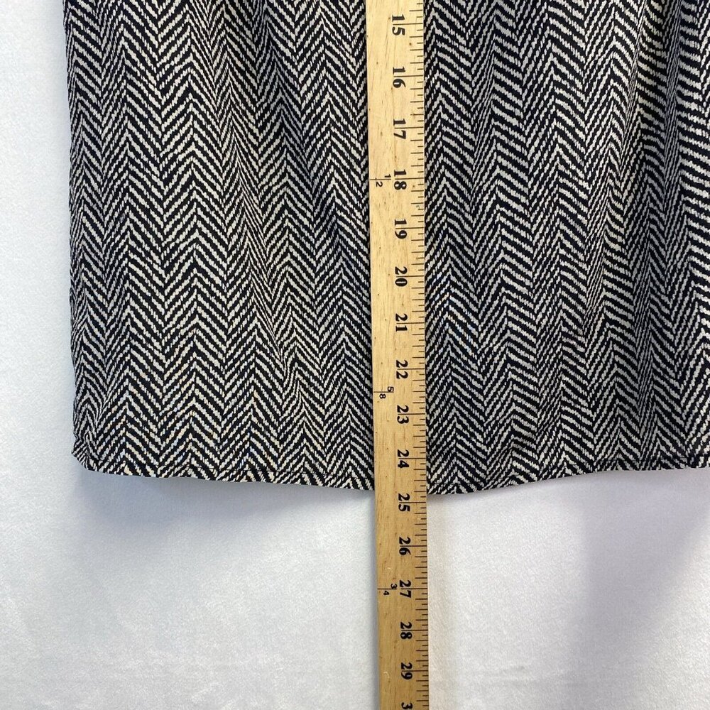 J. Crew Black and White Monochrome Pattern Sleeveless Blouse - Picture 9 of 16